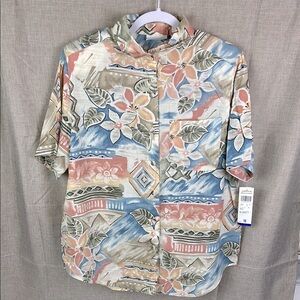 Alfred Dunner Vintage New Women’s 16 Button Up Short Sleeve Hawaiian Floral‎ Top